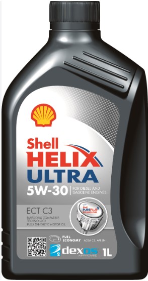 Олива моторна SHELL Helix Ultra ECT С3 5W-30 SN/CF (Каністра 1л)