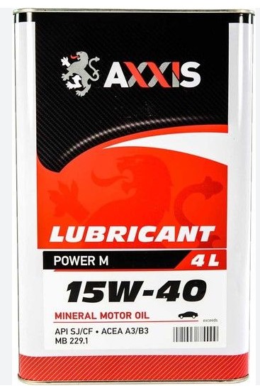 Олива моторн. AXXIS 15W-40 Power M (Каністра 4л)