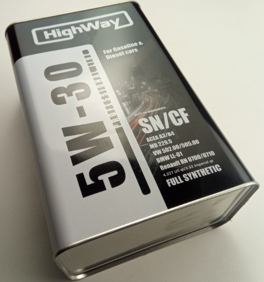 Олива моторна HighWay 5W-30 SN/CF (Каністра 4л)