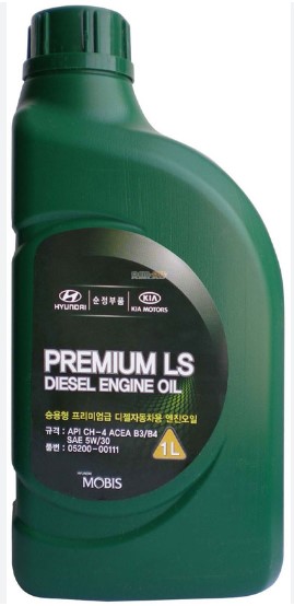 Олива моторна Hyundai/Kia Premium LS Diesel 5W-30 API CH-4, ACEA B3/B4, 05200-00111 (Каністра 1л)