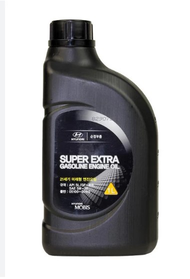 Олива моторна Hyundai/Kia Super Extra Gasoline 5W-30 API SL, ILSAC GF-3, 05100-00110 (Каністра 1л)