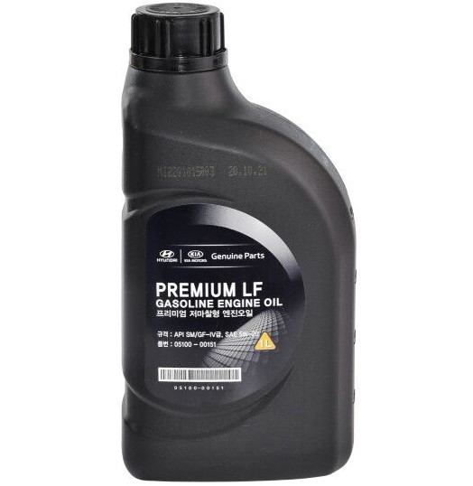 Олива моторна Hyundai/Kia Premium Gasoline LF 5W-20 SM/GF-4 05100-00151 (Каністра 1л)