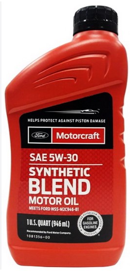 Олива MOTORCRAFT SAE 5W-30 Synthetic Blend Motor Oil, 1qt.