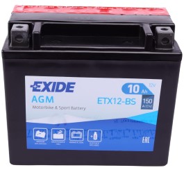 Акумулятор 10Ah-12v Exide AGM (ETX12-BS) (150х87х130) L, EN150