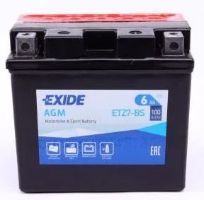 Акумулятор 6Ah-12v Exide AGM (ETZ7-BS) (113х70х105) R, EN100